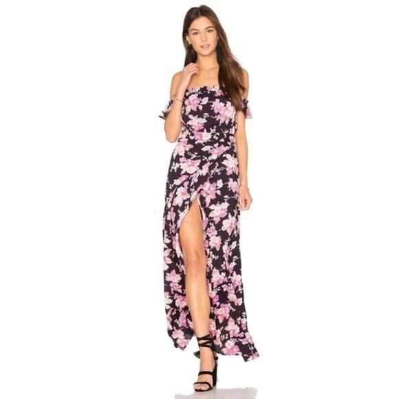 Flynn Skye Bella Maxi Dress in Black Blossom - Picture 1 of 9